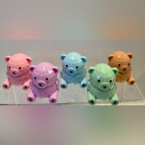 Colorful Geometric Bear Lip Balm Set of 3